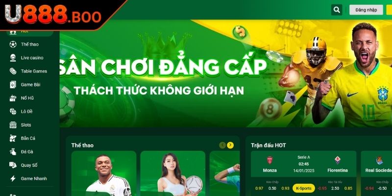 Truy cập trang chủ U888
