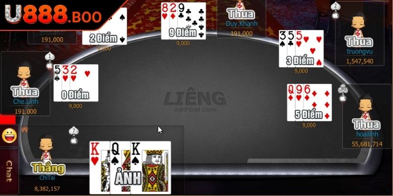 Cách chơi Liêng tại U888