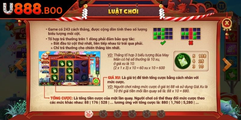 Luật chơi Mèo Phát Tài
